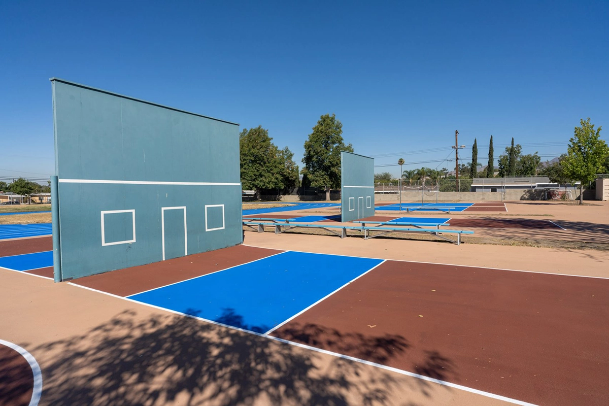 colorful pickleball court