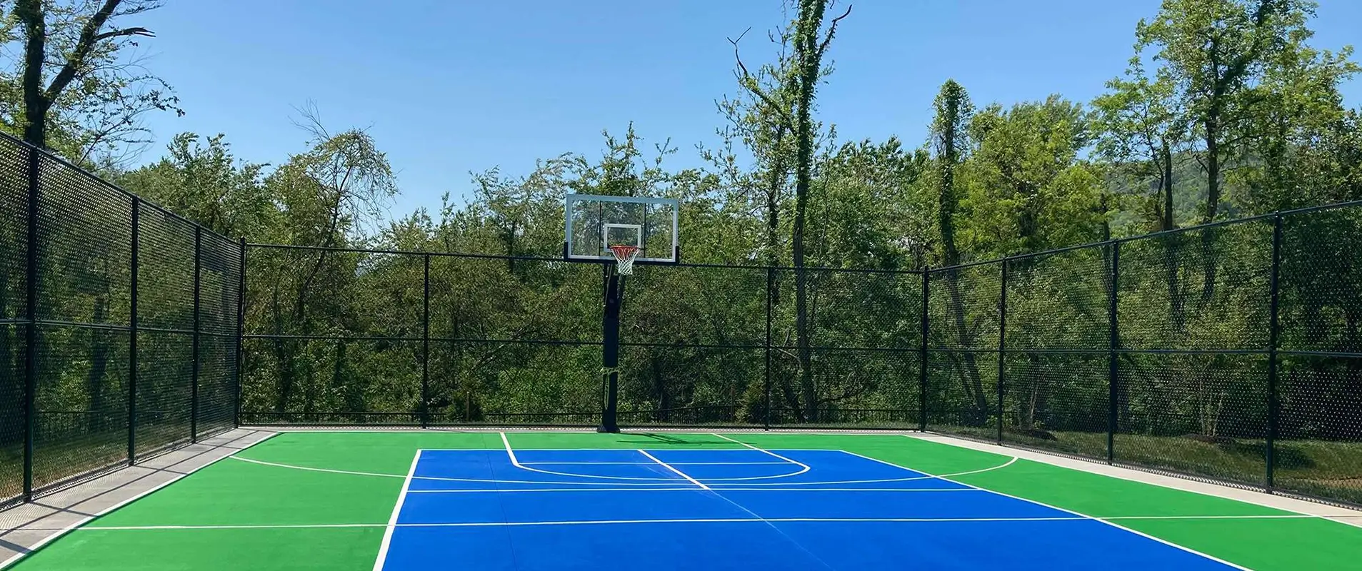 colorful basketball court
