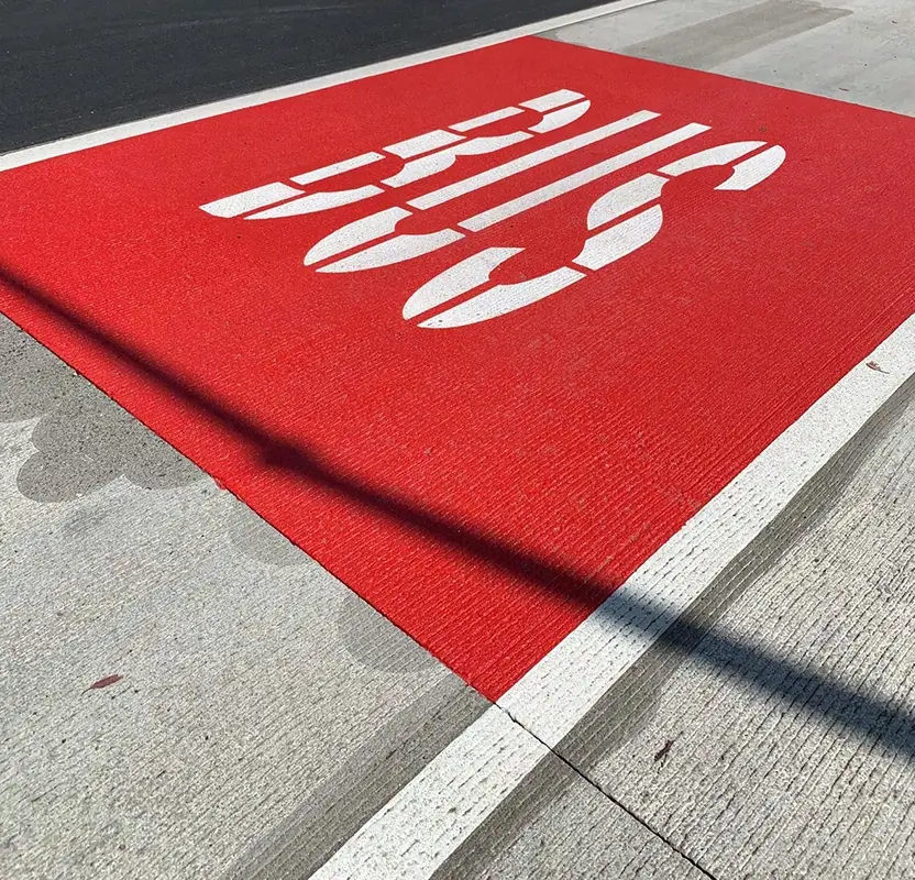 bus lane marking