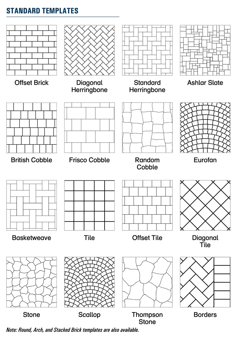 a full grid of all available patterns
