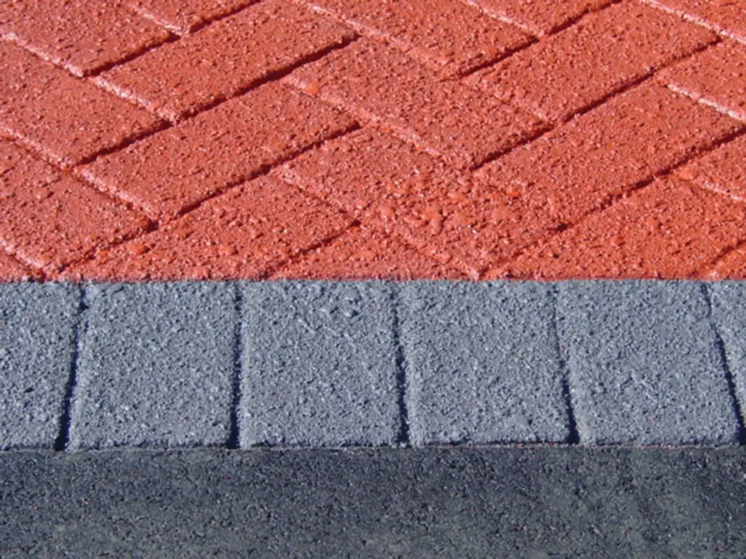 close up detail of stamped asphalt