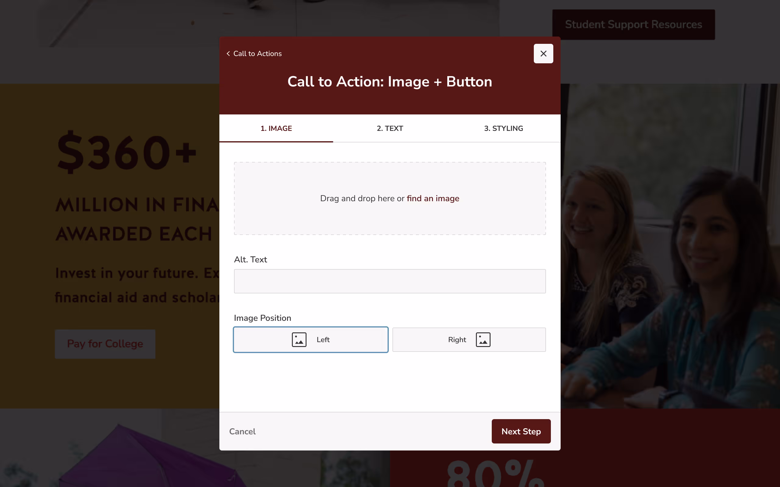 Texas State admin image uploader