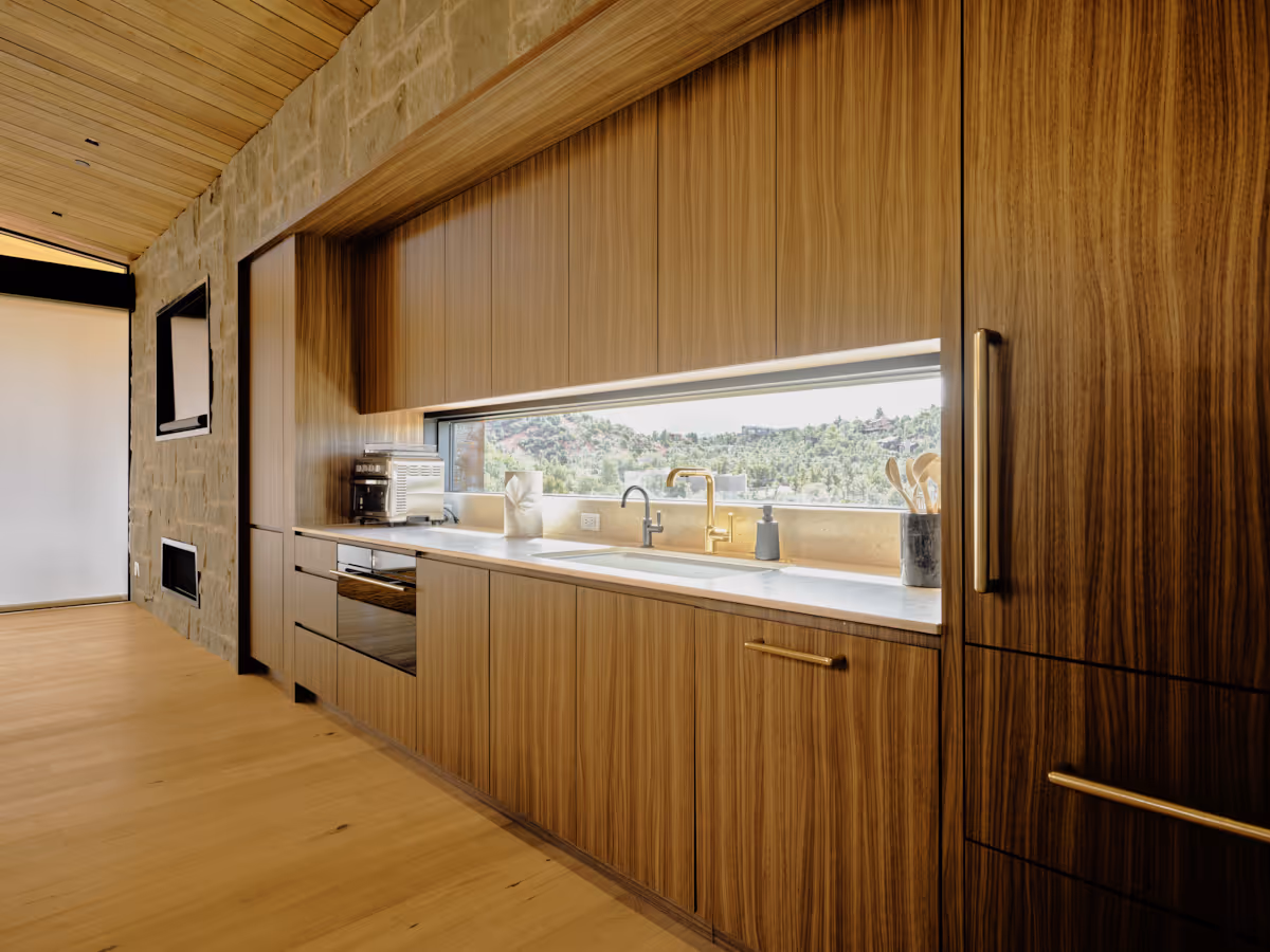 Kitchen at Kit a modern home rental in Sedona