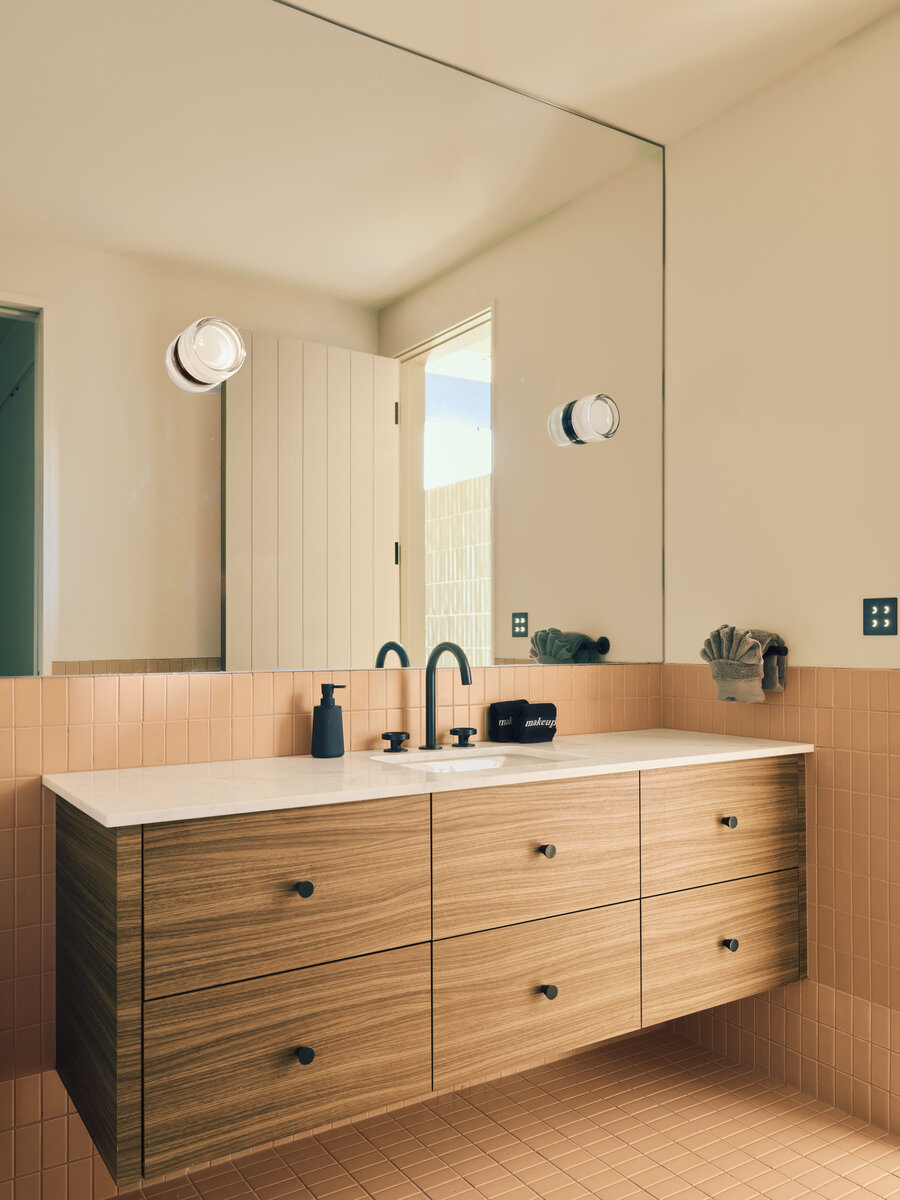 bathroom at Fox a modern rental home in Sedona