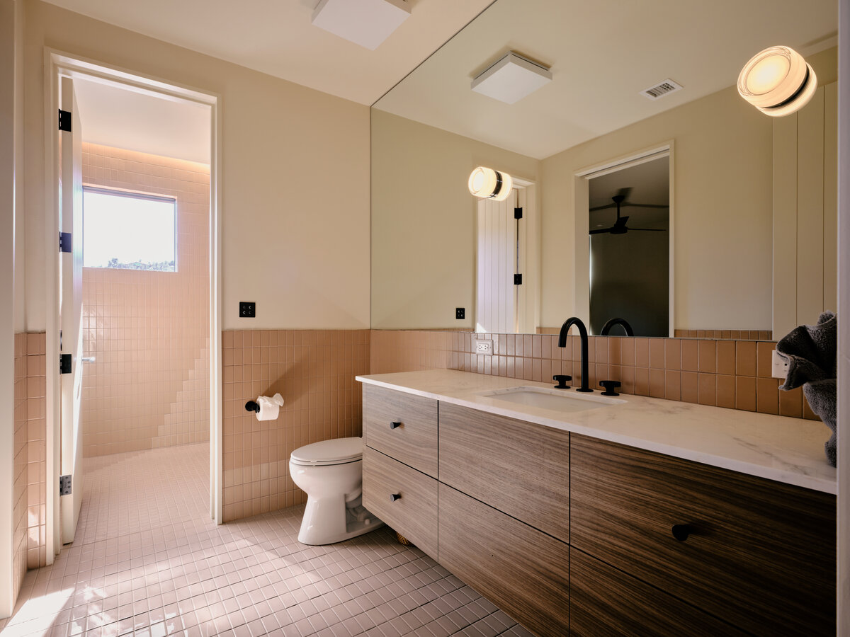 bathroom at Fox a modern rental home in Sedona