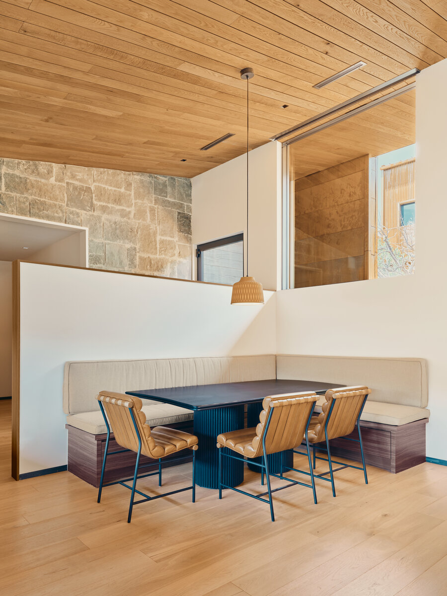 dining at Kit a modern home rental in Sedona