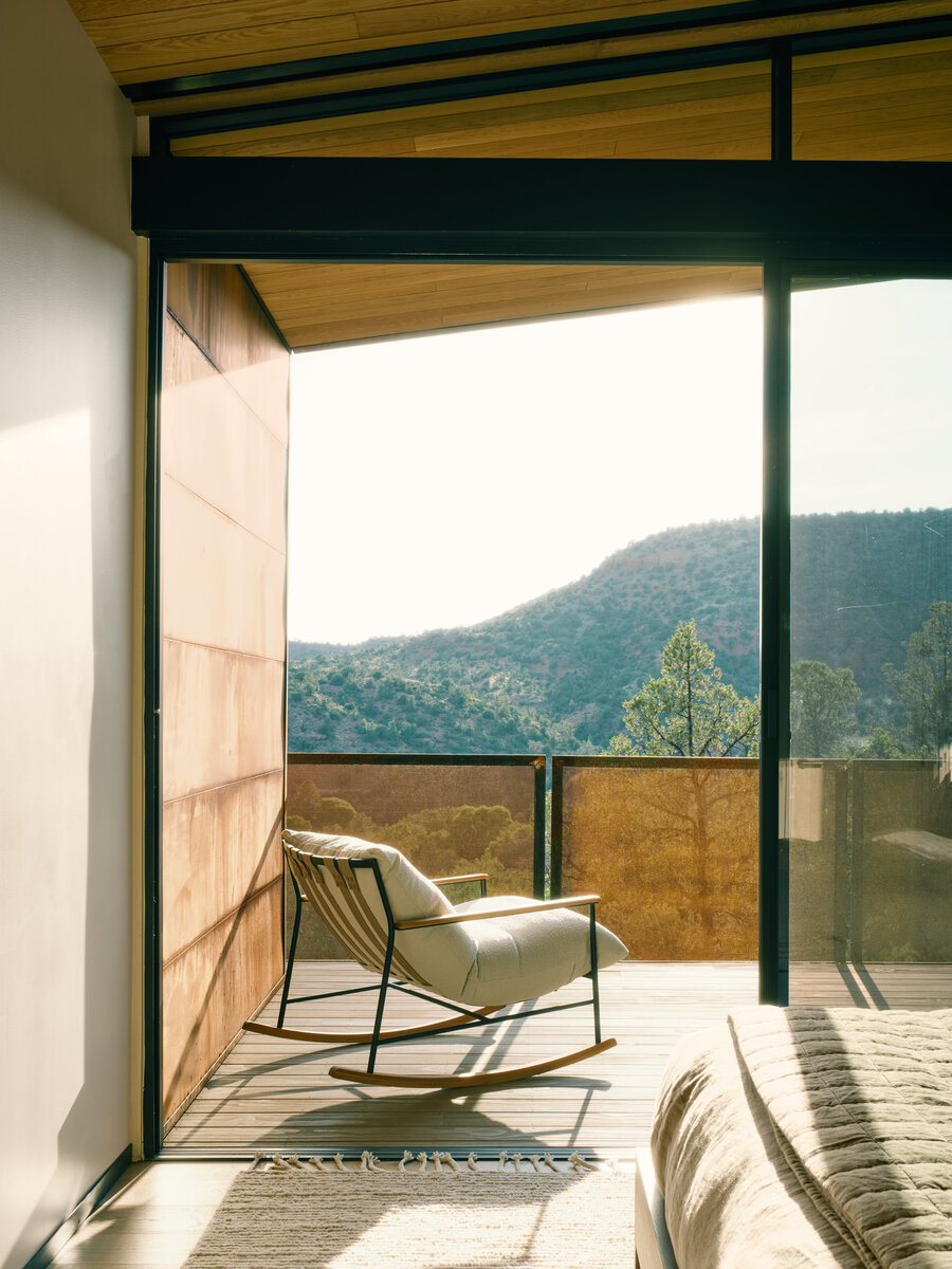 bedroom at Kit a modern home rental in Sedona
