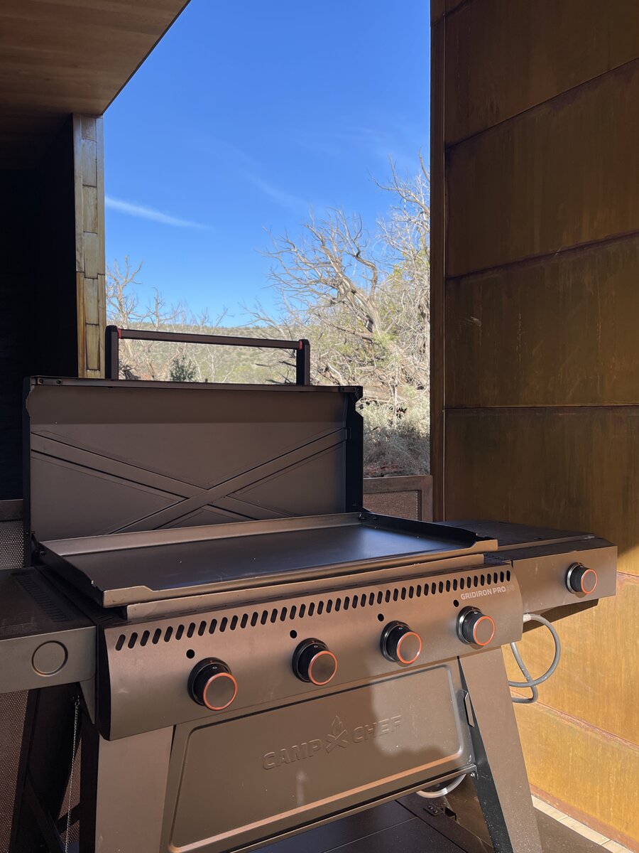 camp chef griddle at Kit a modern home rental in Sedona