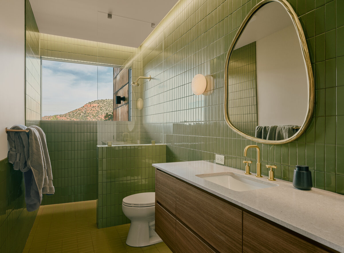 bathroom at Kit a modern home rental in Sedona
