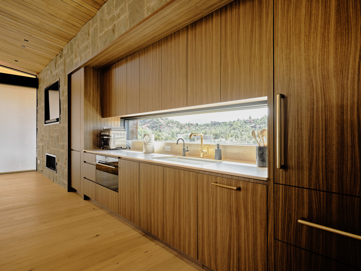Kitchen at Kit a modern home rental in Sedona