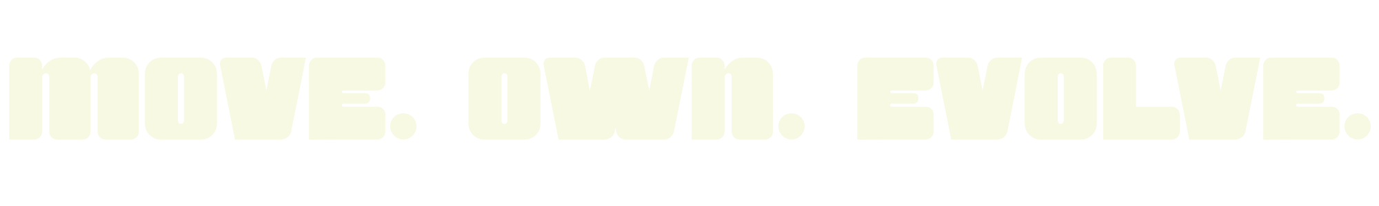 MOVE. OWN. EVOLVE personal training header