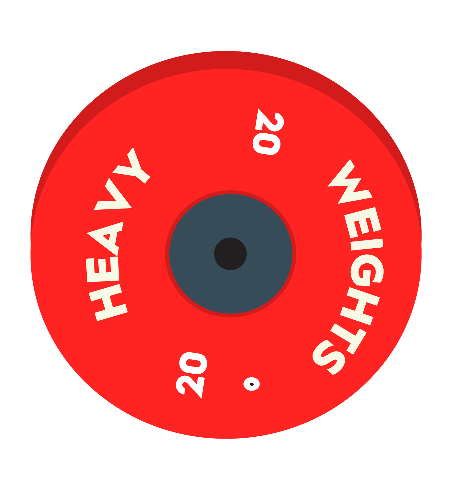 Red Olympic weightlifing plate 