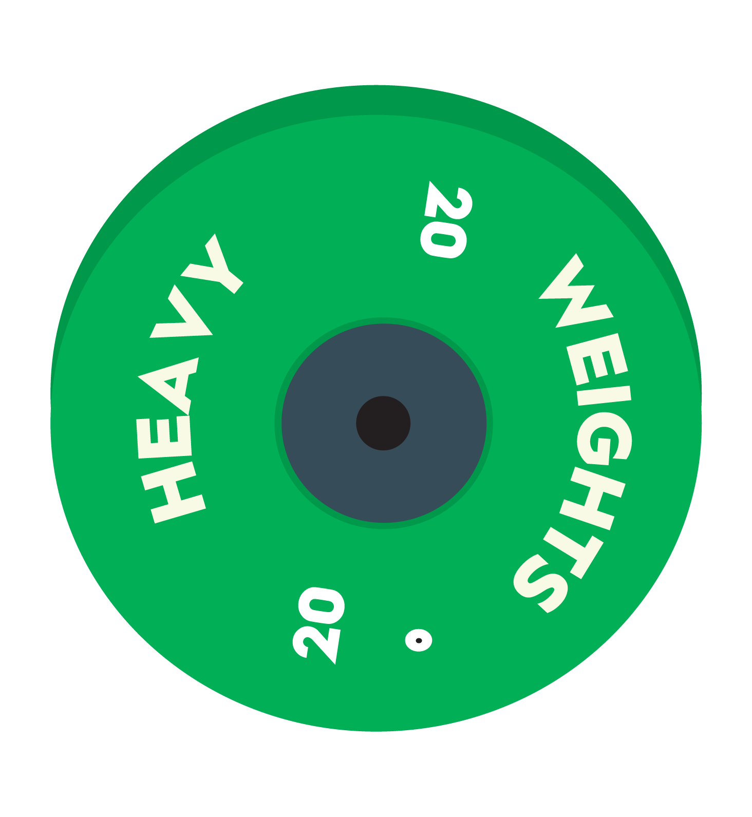 Green olympic weightlifting plate