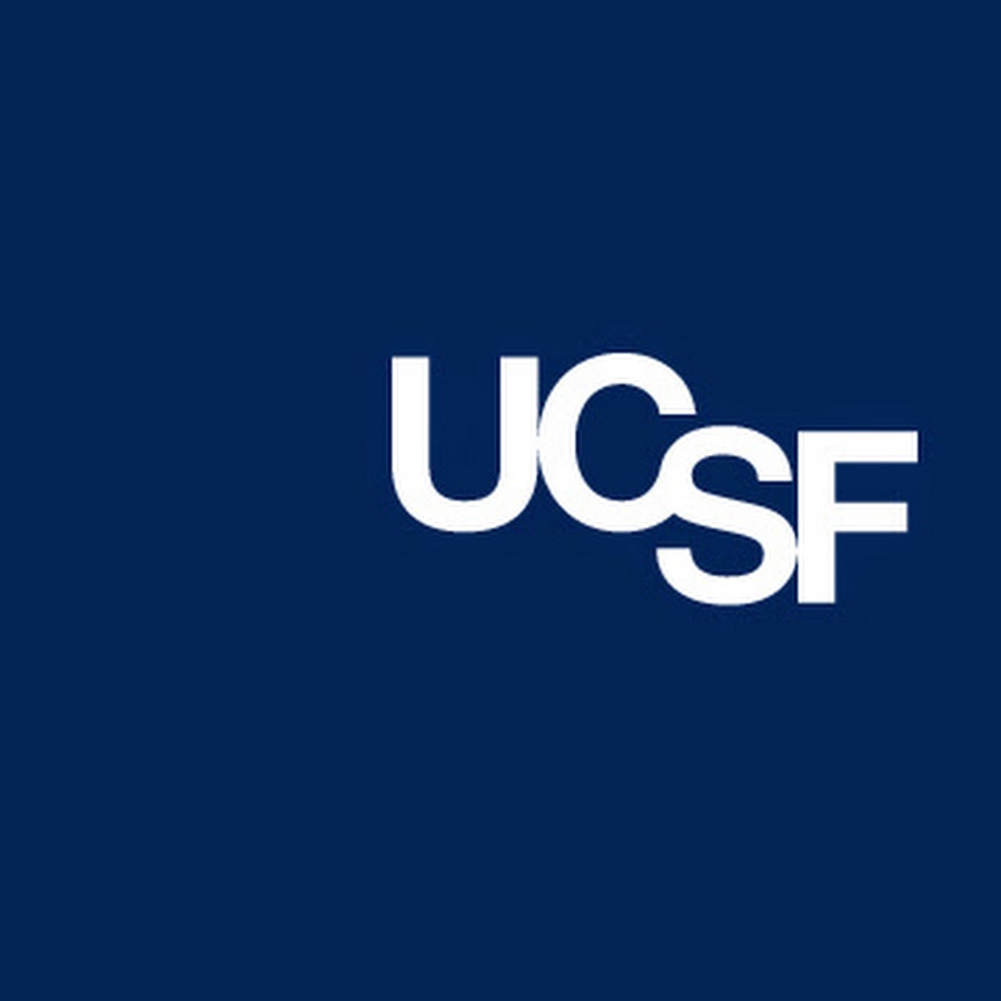 UCSF logo: the text UCSF in white on a navy blue background