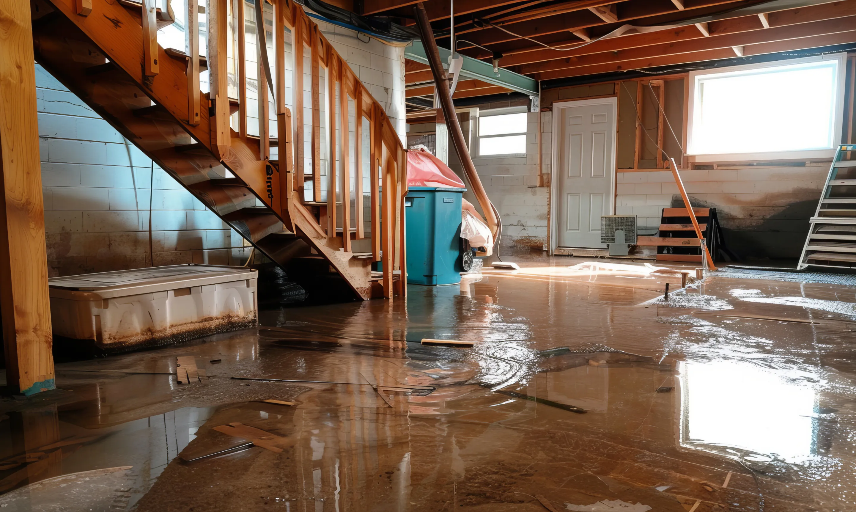 flooded basement