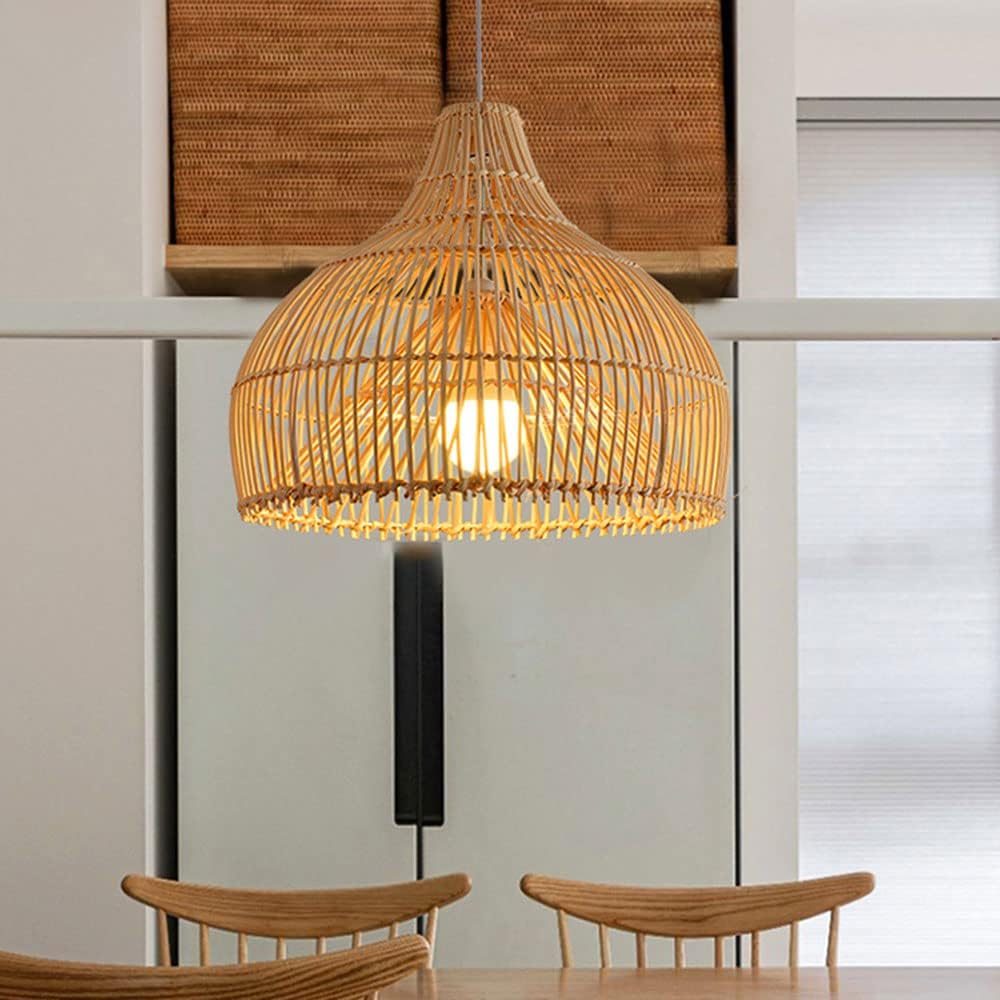 Farmhouse Bamboo Ranttan Pendant Light