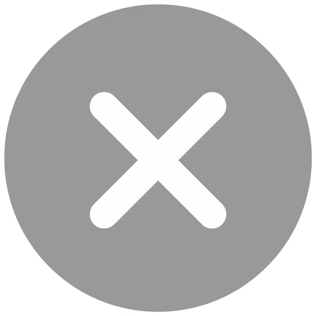 Symbol für Nein oder Auswahl abgelehnt