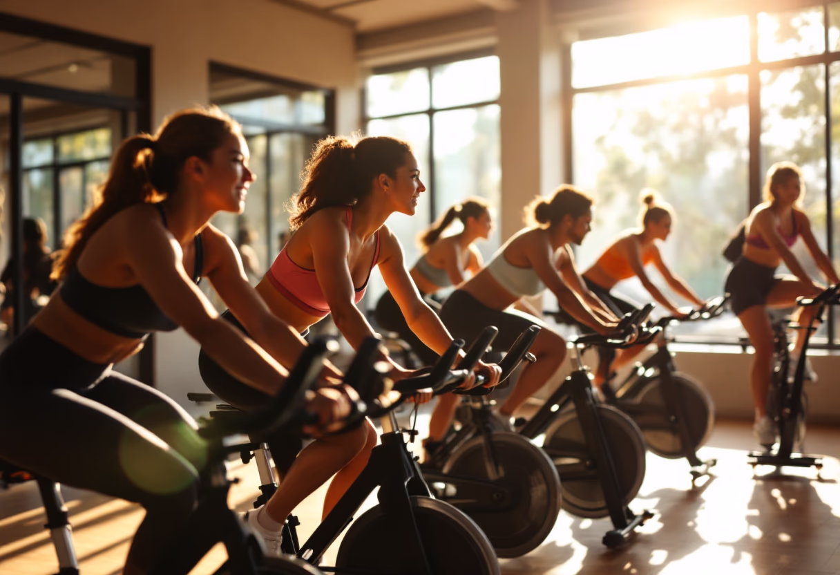 image of people working out