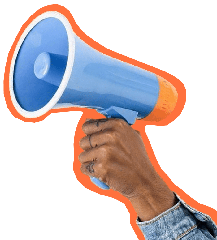 Megaphone held in hand