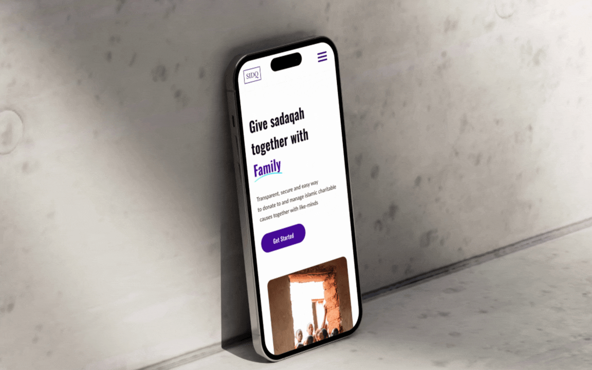 A gif showing screens from 'TaskMe Landing Page' project