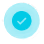 A blue circle on a plain white background.