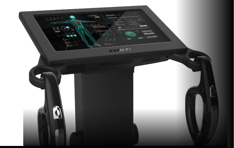 a black device with a screen