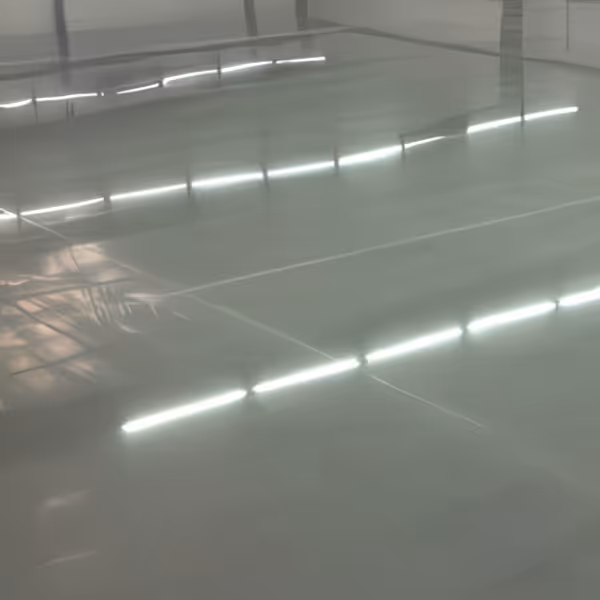 High sheen polished concrete flooring