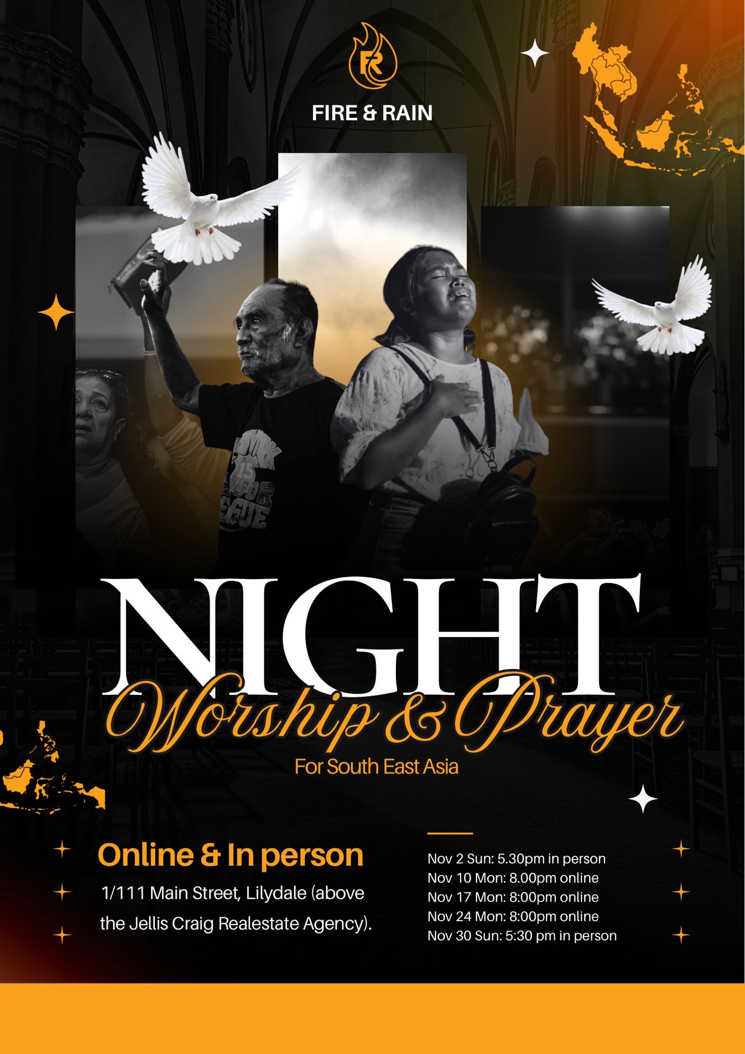 Prayer & Worship Nights November 2025 Full Flyer