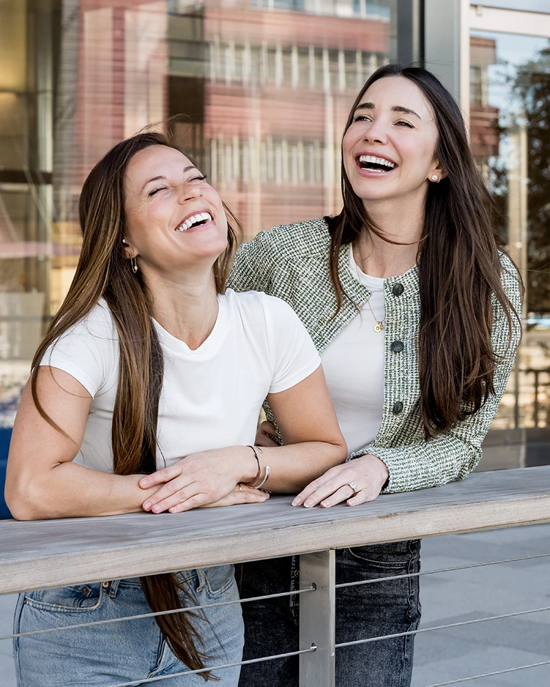 Coaches Blaine and Kahlah, laughing