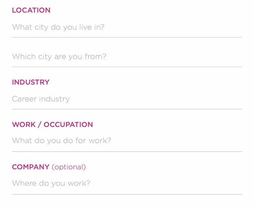 Screen 2 of the Raya application flow