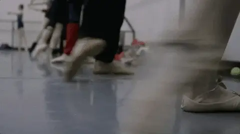 Gif of a ballerina's toe pointing out