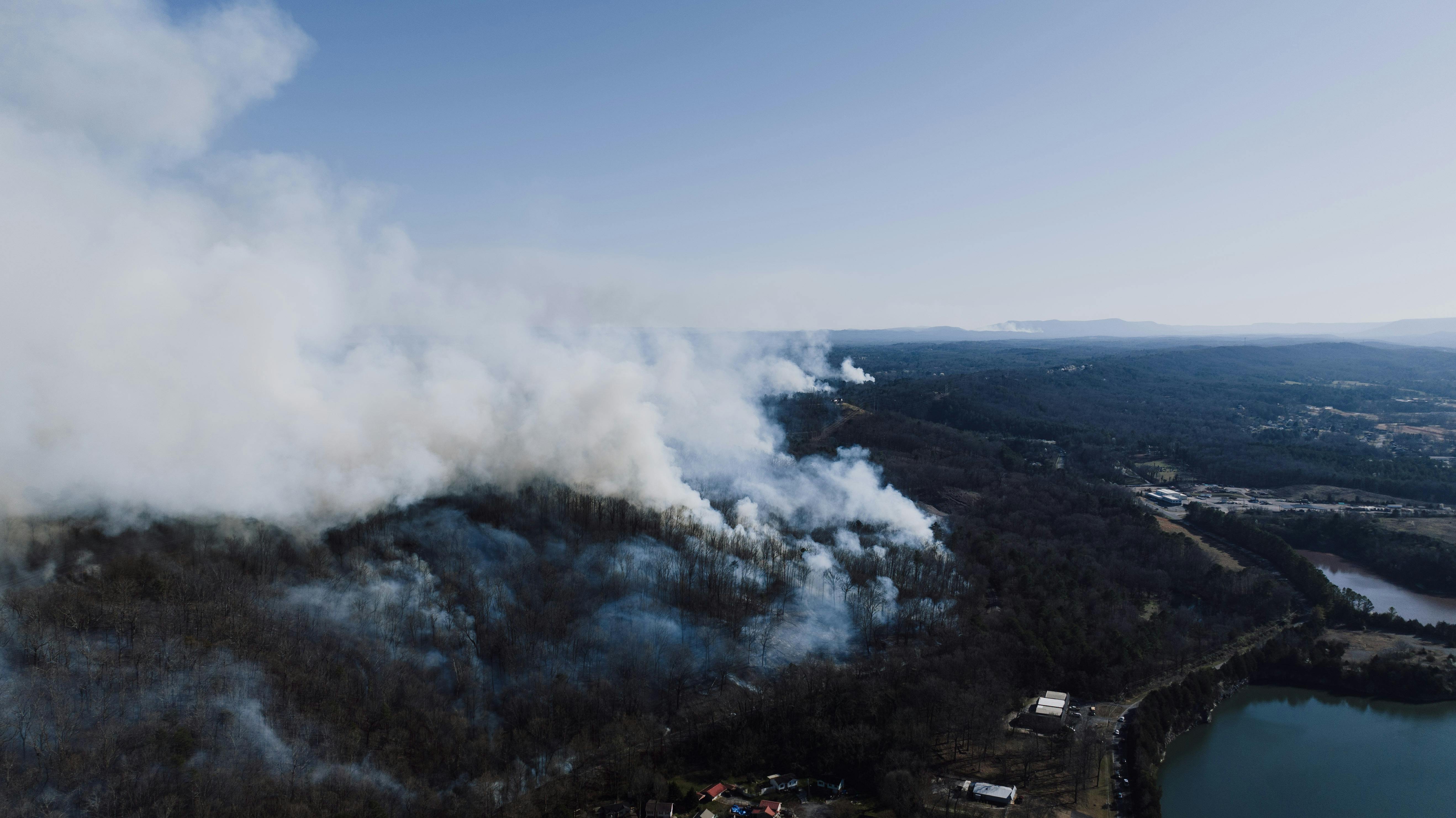 Wildfire in distance