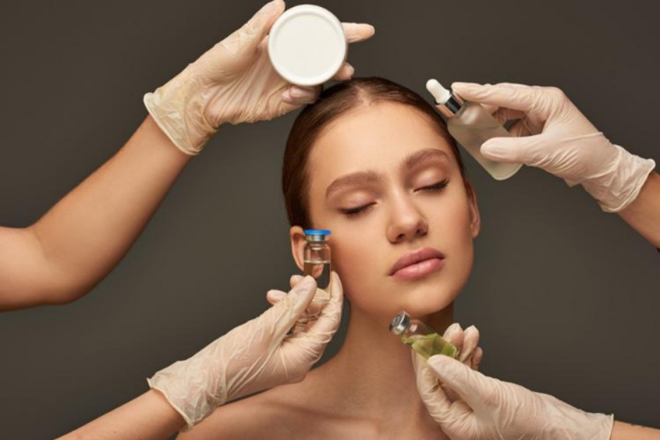 Cosmetic provider administering an injection near the under-eye area, illustrating PRP injections vs. fillers for under-eye rejuvenation and treatment comparison