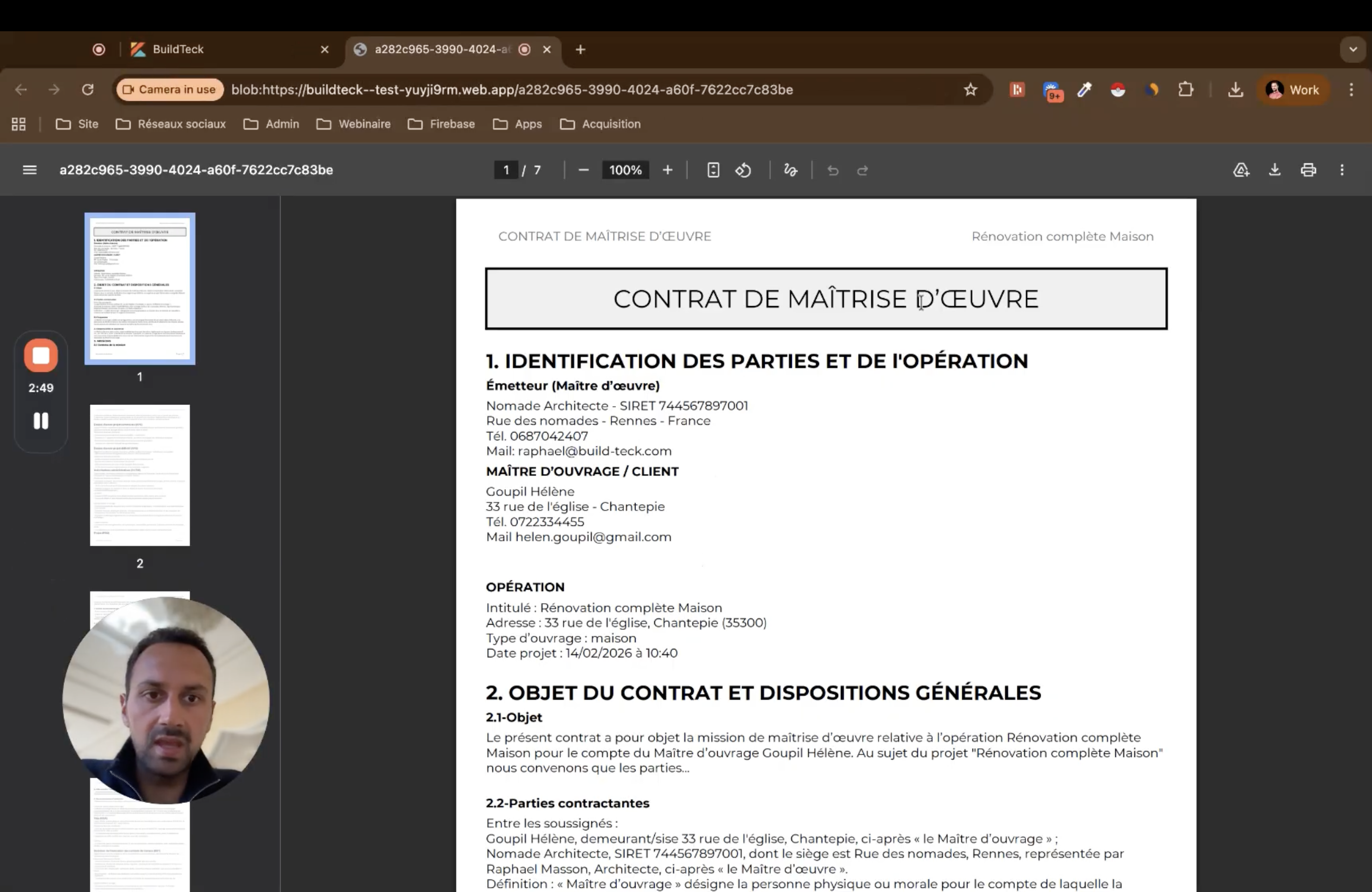 Générez vos contrats automatiquement dans BuildTeck