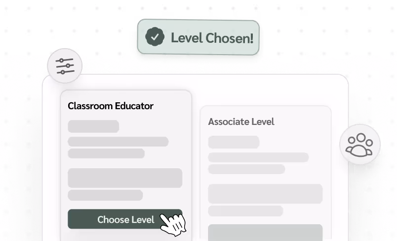 Select your Orton-Gillingham training level: Classroom Educator or Associate
