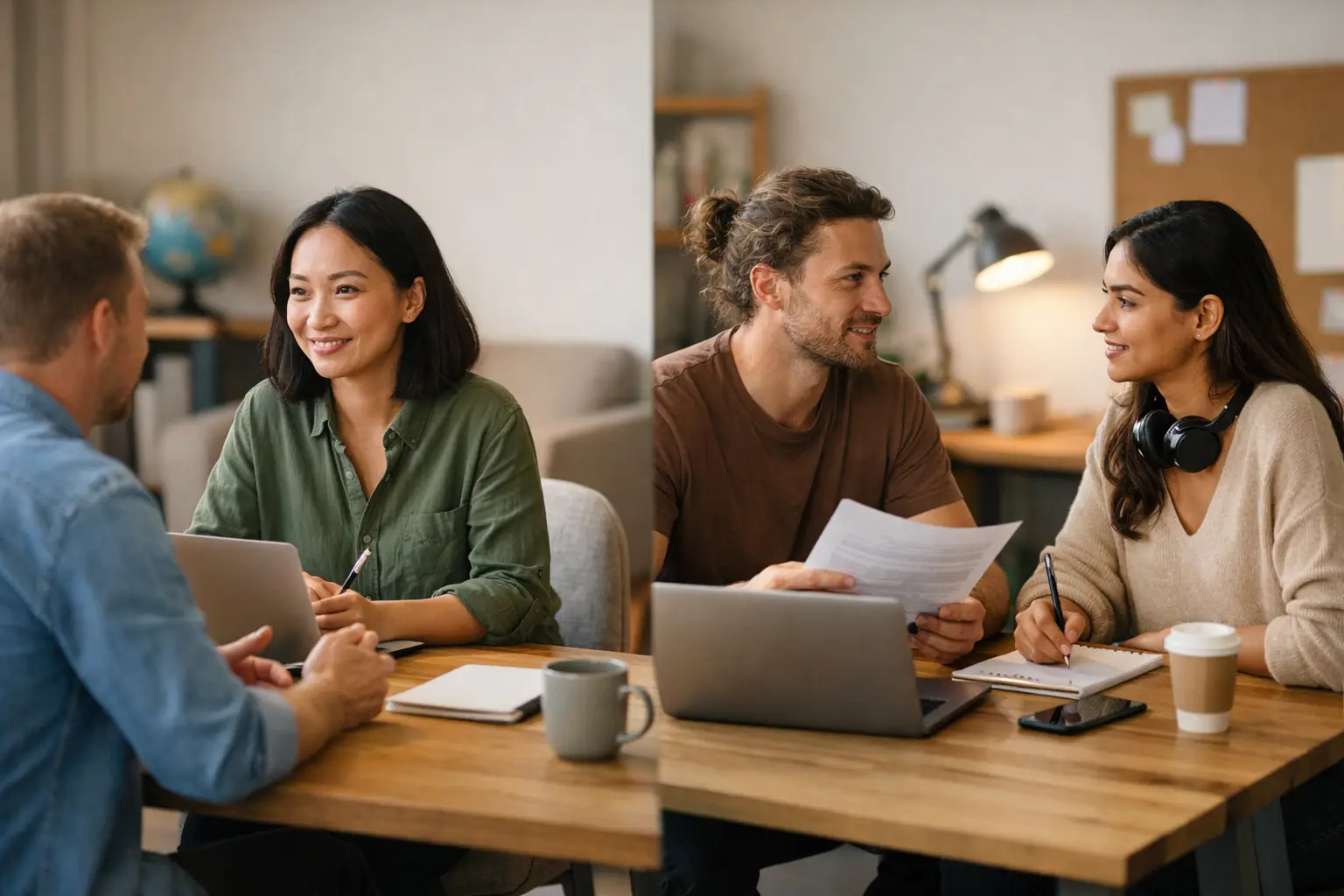 Comparison of international employees and contractors for global hiring strategies.