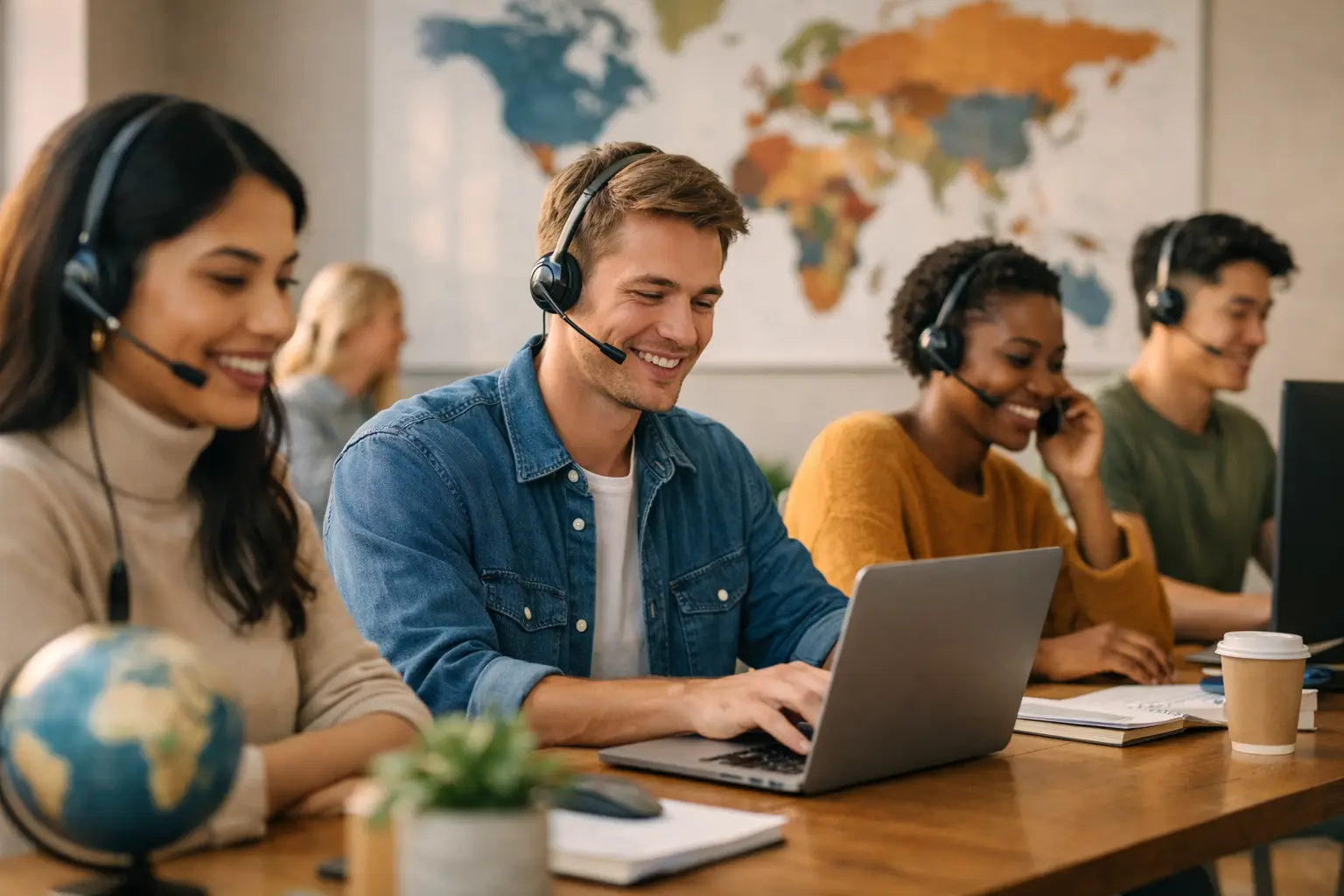 Graphic comparing global customer support regions by talent, cost, and language for building efficient teams.