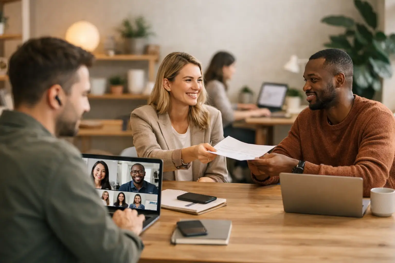 A visual representation of a remote talent marketplace, highlighting efficient hiring and global employment.