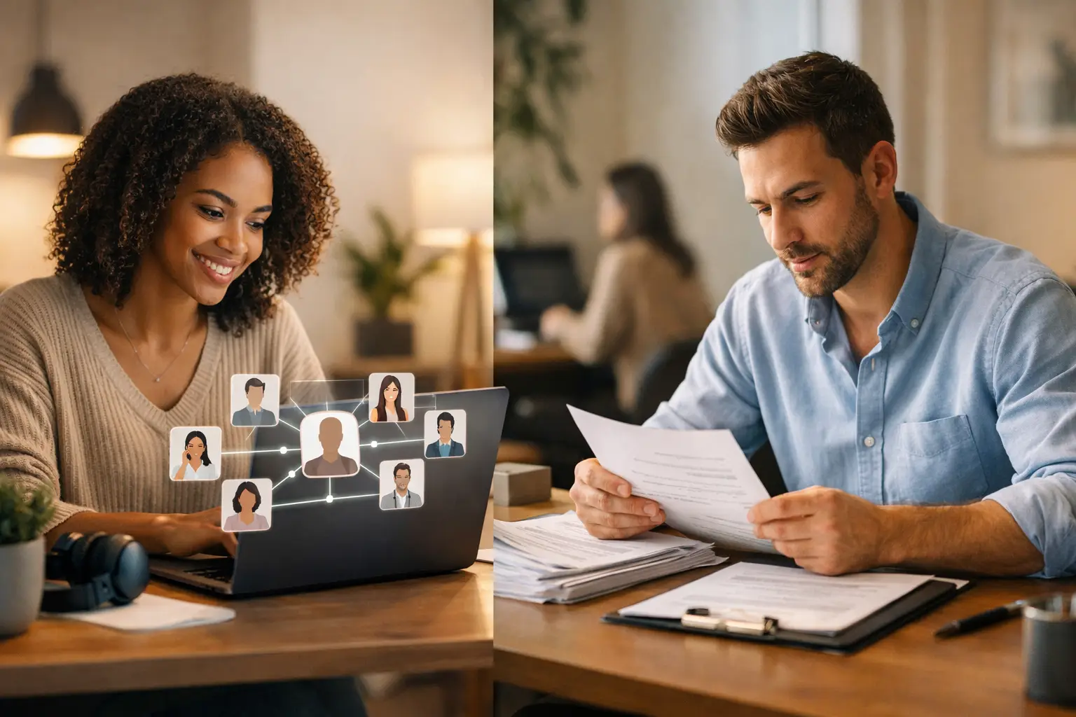 AI-driven hiring: faster and cost-effective evaluation for remote talent acquisition.