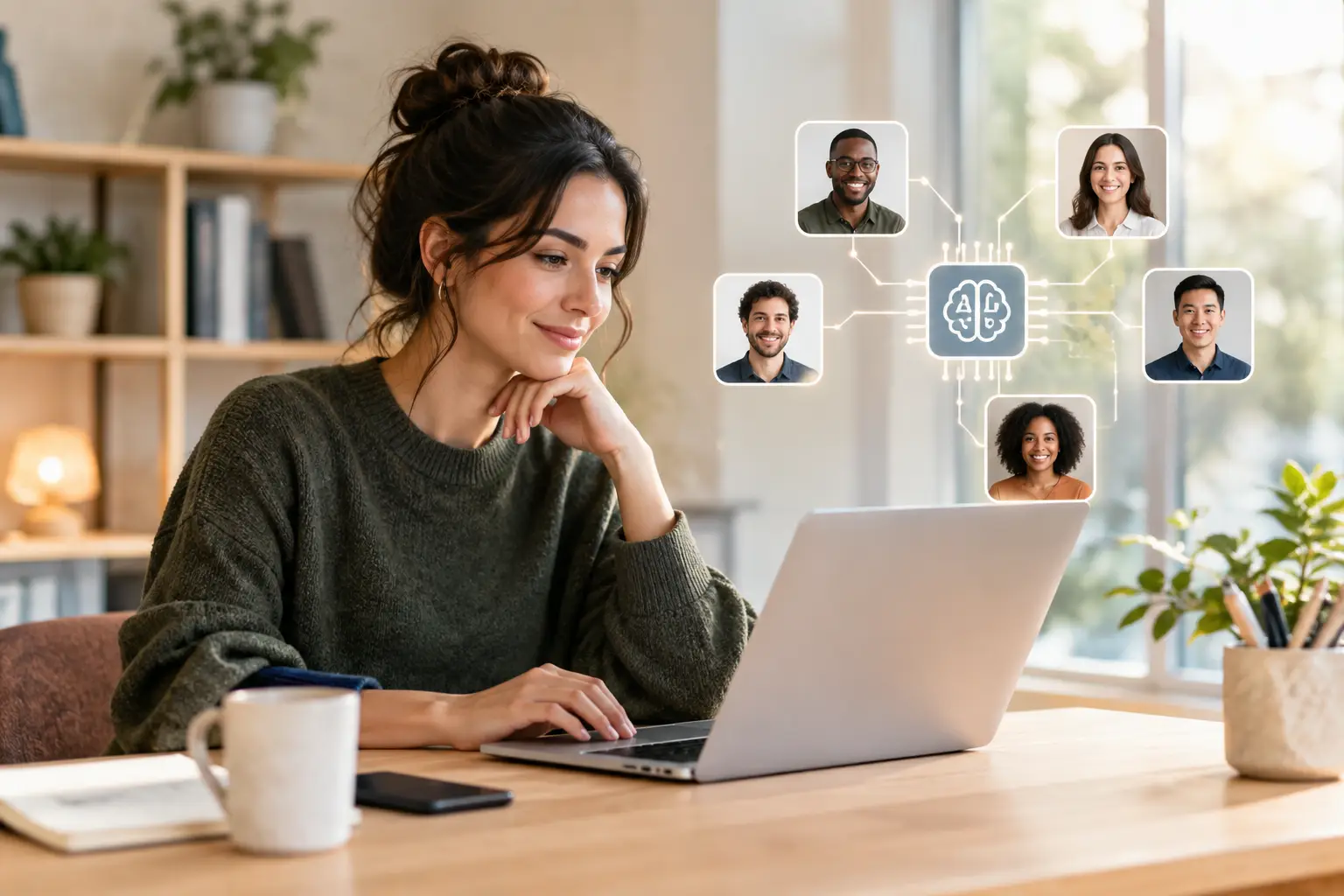 AI candidate matching process for efficient team building and skill evaluation.