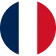 Flag of France with vertical blue, white, and red stripes.