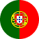 Flag of Portugal with green on the hoist side and larger red on the fly side, featuring the national coat of arms centered on the boundary.
