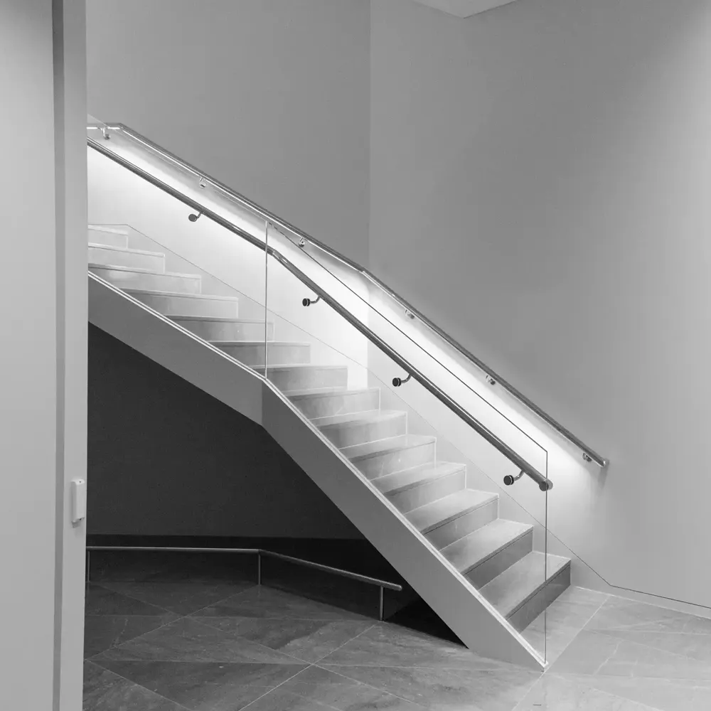 Modern staircase in minimal interior office