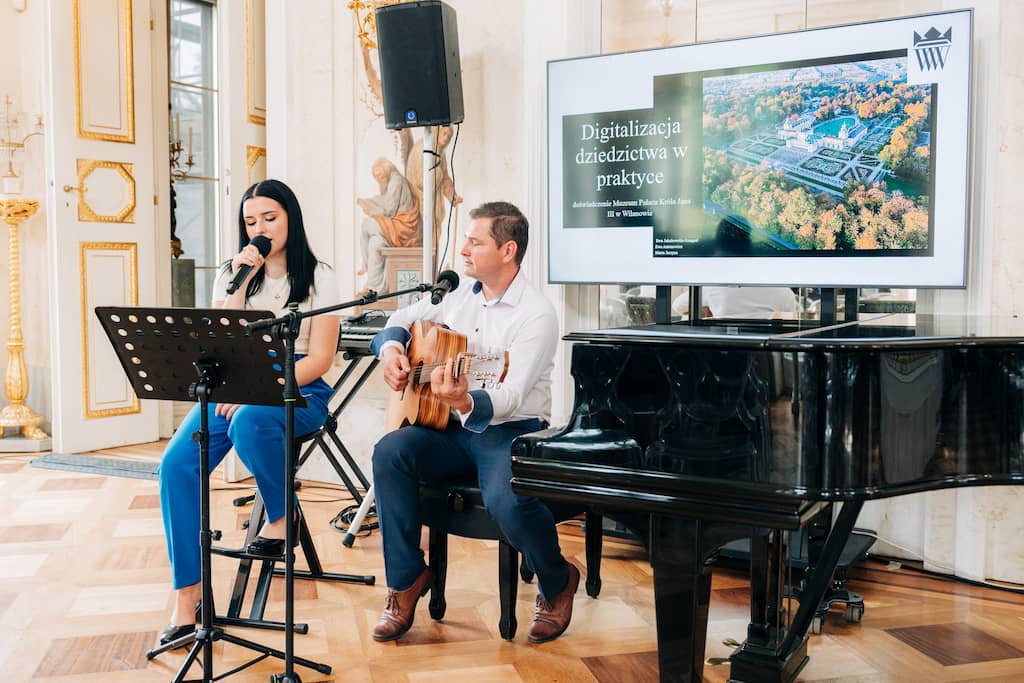 Występ muzyczny zamykający konferencję Digitalizacja Dziedzictwa Kulturowego w Muzeum Łazienki Królewskie