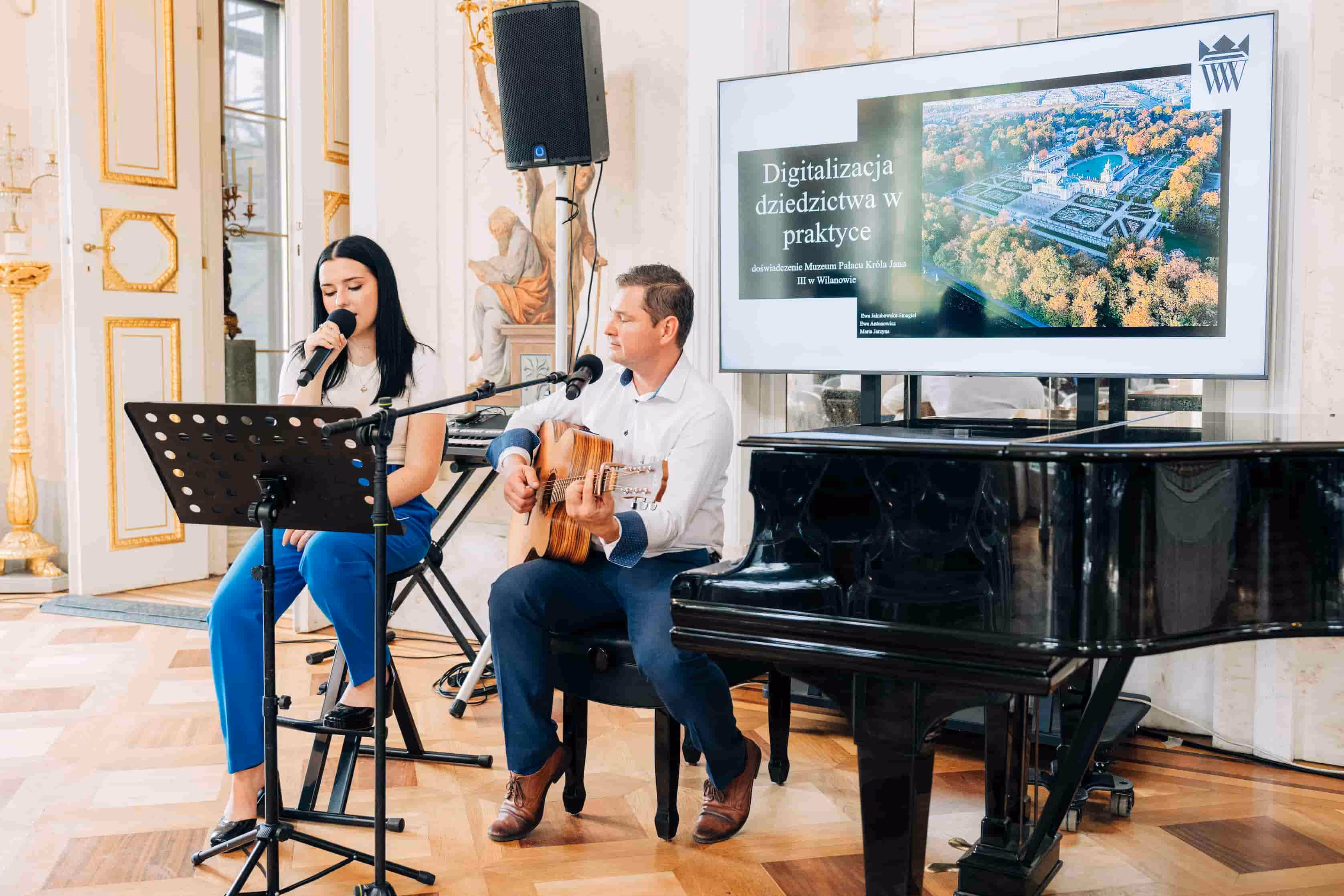 Występ muzyczny podczas konferencji Digitalizacja Dziedzictwa Kulturowego w Muzeum Łazienki Królewskie