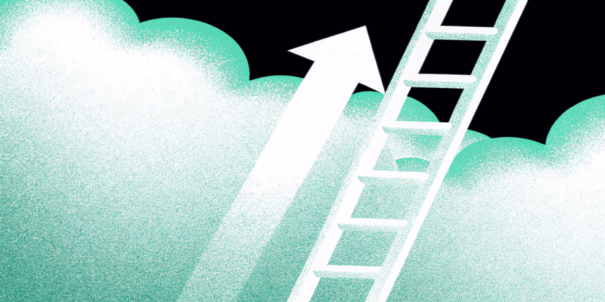 Illustration of a ladder signifying growth