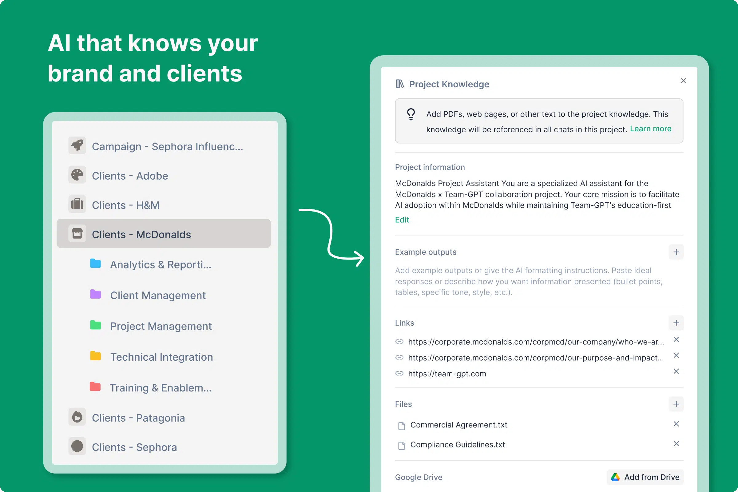 Client workspaces in Projects