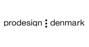 Prodesign Denmark logo in minimalist black and white typography