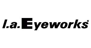 Black and white logo for I.a. Eyeworks with stylized text