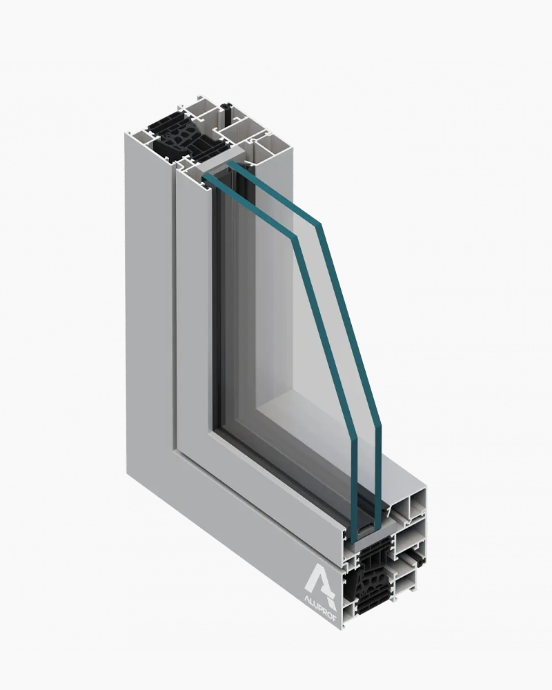 MB-79N aluminium EU-style window system for energy-efficient buildings by RA HOUSE